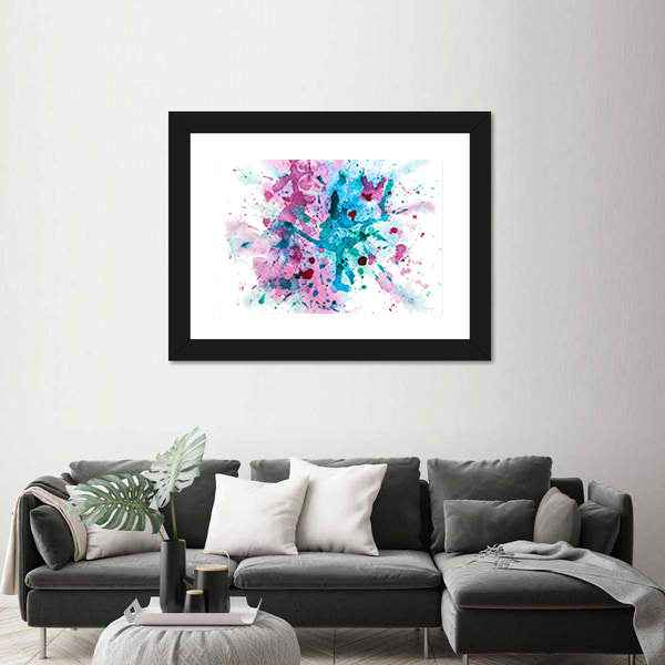Multicolor Watercolor Splash Canvas Wall Art