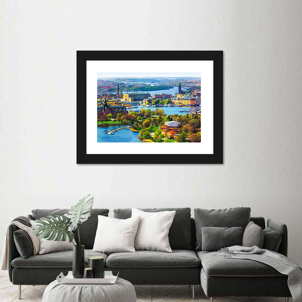 Old Town Gamla Stan In Stockholm Canvas Wall Art