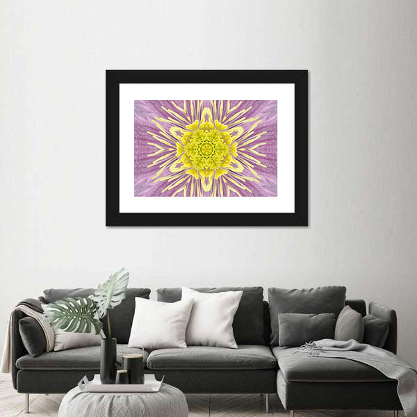 Mandala Kaleidoscope Flower Canvas Wall Art