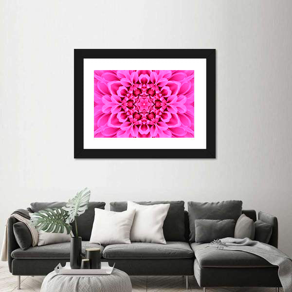 Pink Concentric Flower Canvas Wall Art