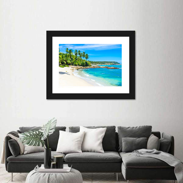 Tropical Beach In Sri Lanka Canvas Wall Art