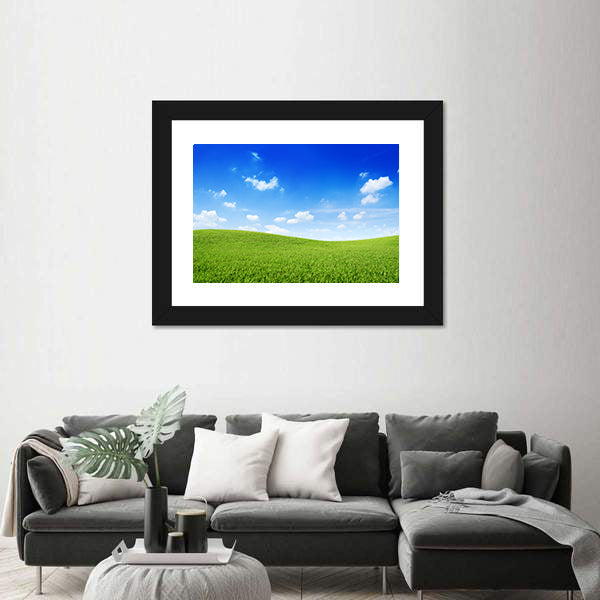Green Grassy Hills Canvas Wall Art