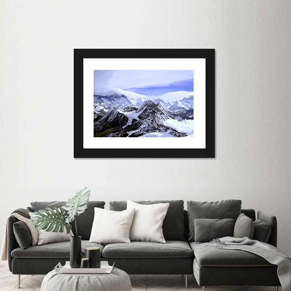 Himalayan Snow-capped Peaks Canvas Wall Art