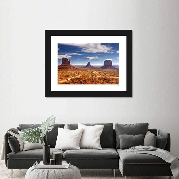 Monument Valley Buttes in Warm Desert Light Canvas Wall Art