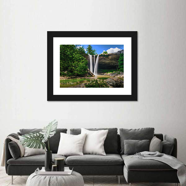 Noccalula Waterfall with Split Falls Canvas Wall Art