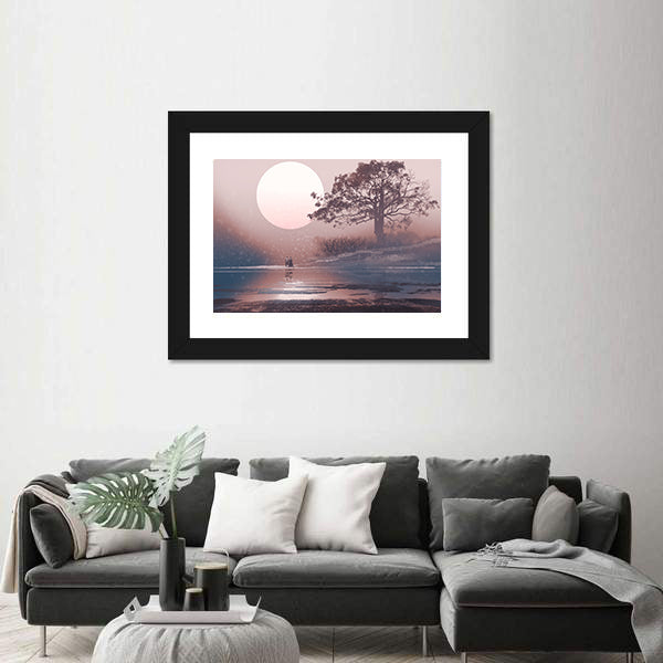 Moonlit Couple by Misty Shore Canvas Wall Art
