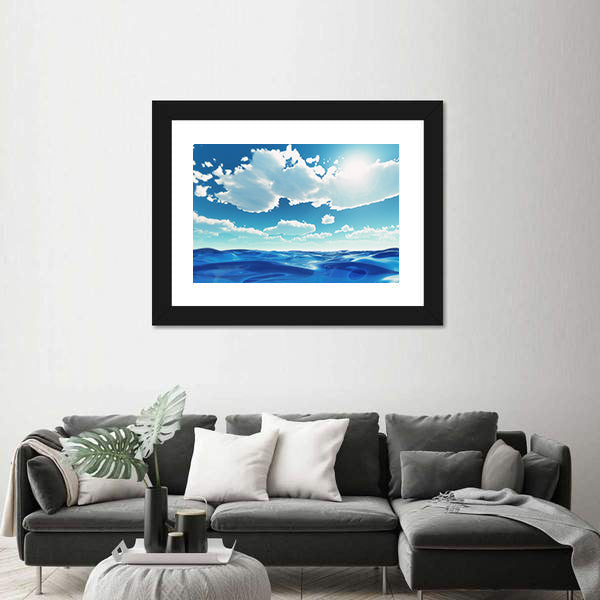 Summer Ocean Waves Canvas Wall Art