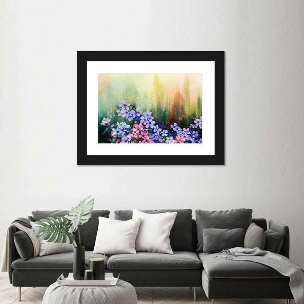 Abstract Cherry Blossoms in Purple Canvas Wall Art