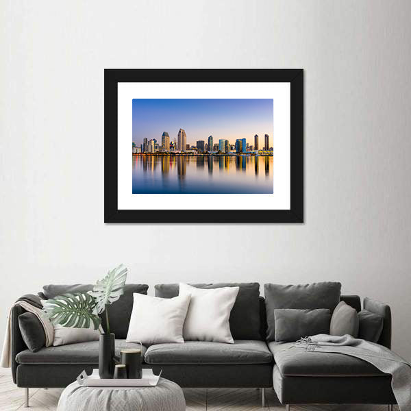 San Diego Skyline at Dusk Canvas Wall Art