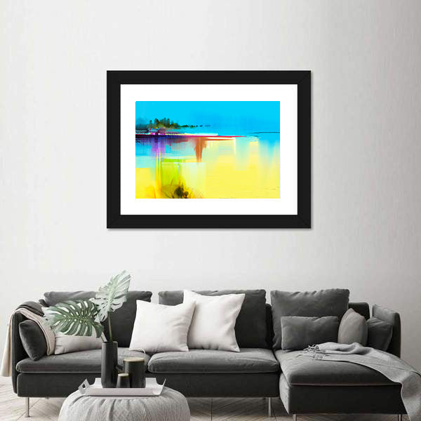 Lake In Spring Season Canvas Wall Art