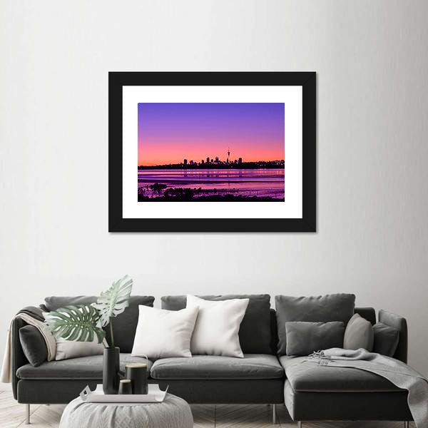Auckland City Sunrise Canvas Wall Art