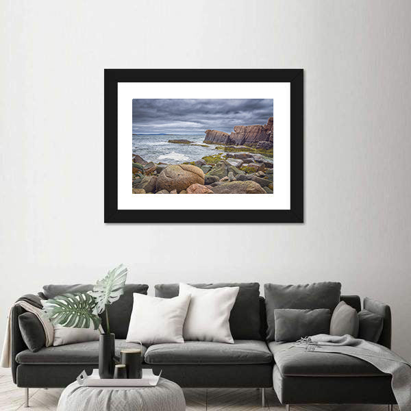 Rocky Coastline at Acadia National Park Canvas Wall Art