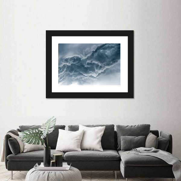 Dramatic Sky With Stormy Clouds Canvas Wall Art