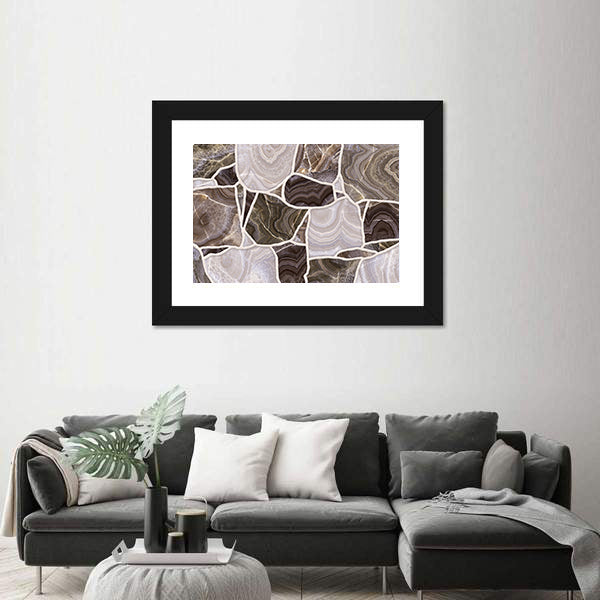 3d Stone Mosaic Canvas Wall Art