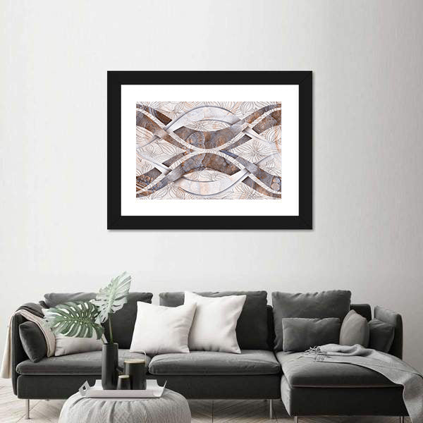 Seamless Stone Bands Abstract Canvas Wall Art