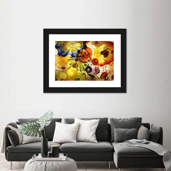 Colorful Artistic Work With Glass Canvas Wall Art