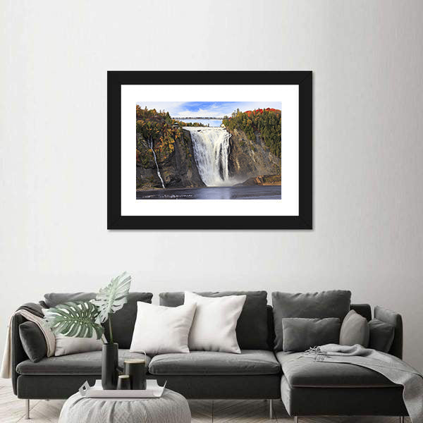 Montmorency Falls In Quebec Canada Canvas Wall Art