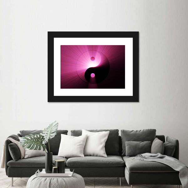 Tai Chi Yin Yang Light Flare Canvas Wall Art