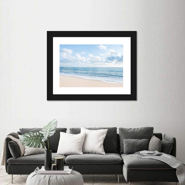 White Sand Beach Canvas Wall Art