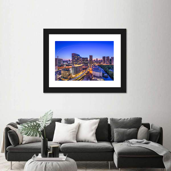 Tokyo Cityscape In Japan Canvas Wall Art