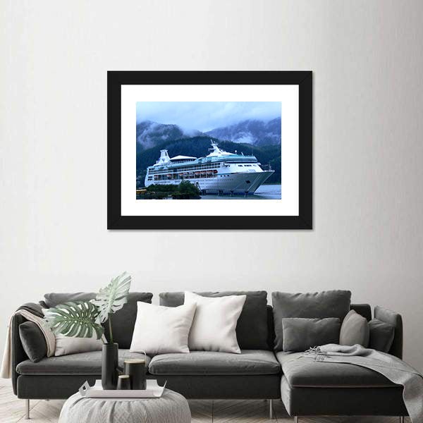 Cruise Ship in Alaska Canvas Wall Art