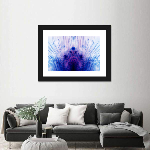 Blue Lotus Mandala Abstract Canvas Wall Art