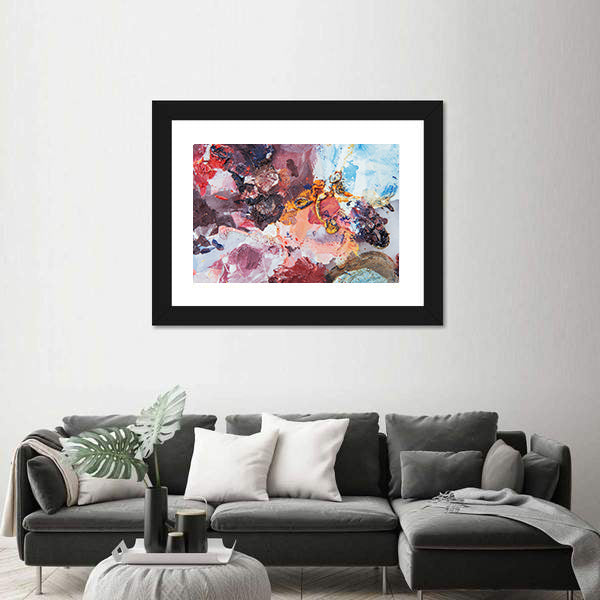 Multicolored Impasto Brushstrokes Canvas Wall Art