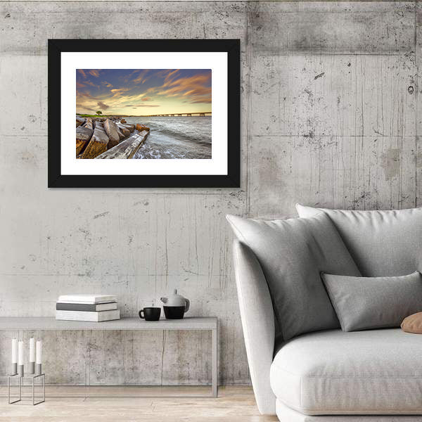 Two Bridges Between Amelia Island and Big Talbot Island Canvas Wall Art
