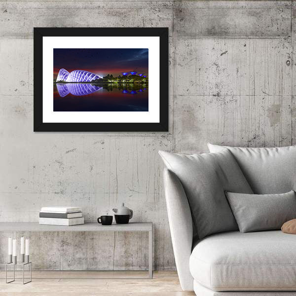 Singapore Gardens by the Bay Night Reflection Canvas Wall Art