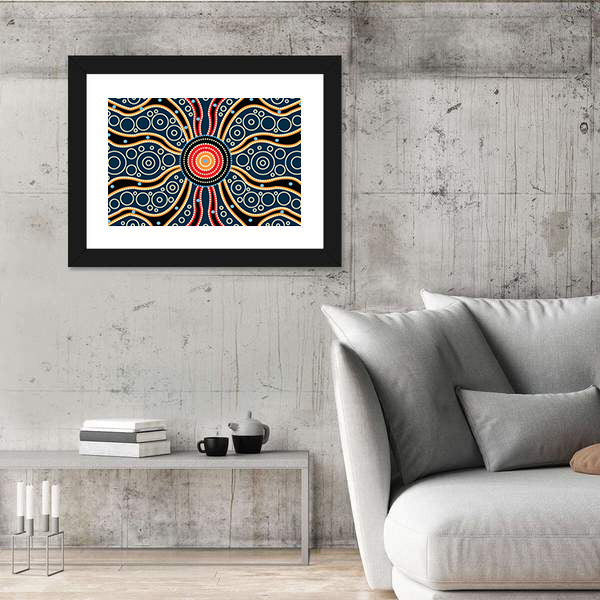 Blue Mandala Connection Canvas Wall Art