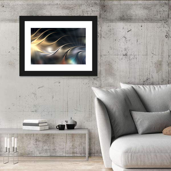 Abstract Metallic 3D Wave Canvas Wall Art