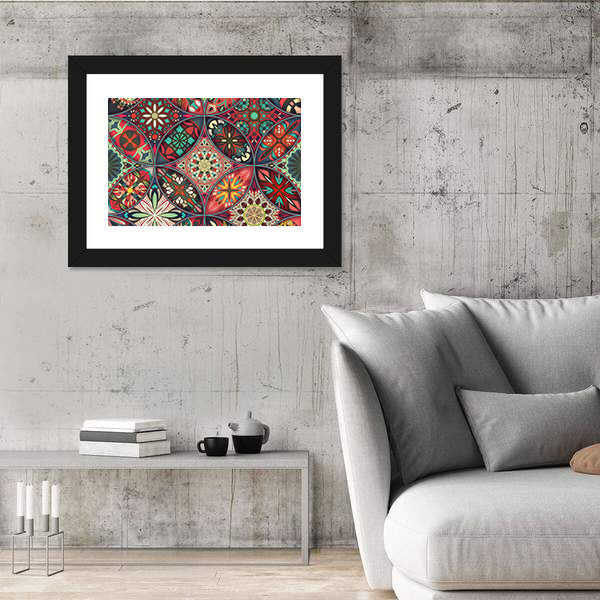 Vintage Mandala Elements Canvas Wall Art