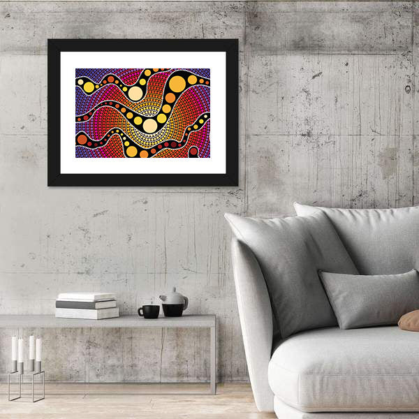 Colorful Dot Connection Canvas Wall Art
