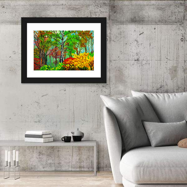 Birch Forest Oil Painting Canvas Wall Art