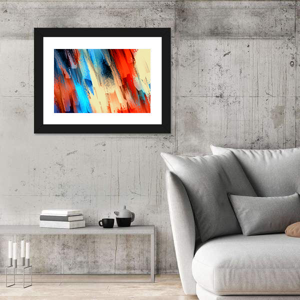 Dynamic Diagonal Brushstrokes Oil Painting Canvas Wall Art