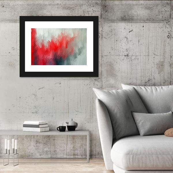 Twilight Red Abstract Canvas Wall Art
