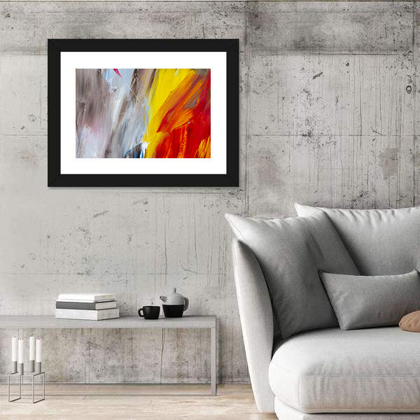 Textured Multicolored Abstract Painting Canvas Wall Art