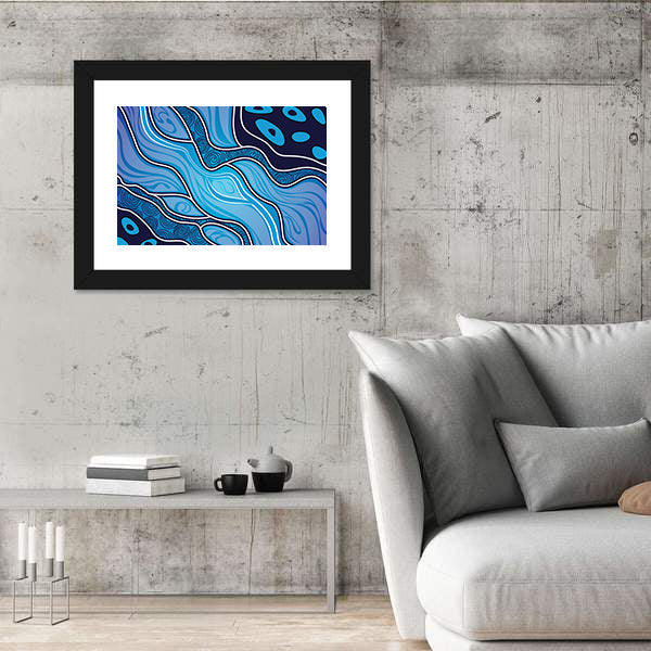 Aboriginal River Abstract Canvas Wall Art