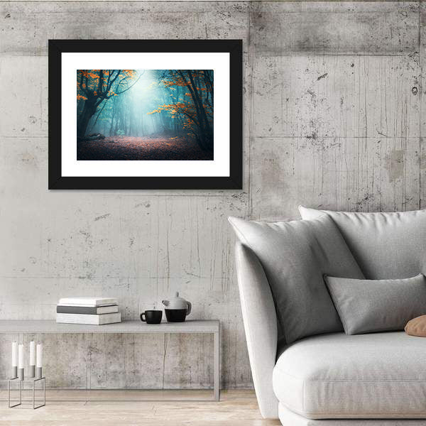 Mystical Forest in Autumn Canvas Wall Art
