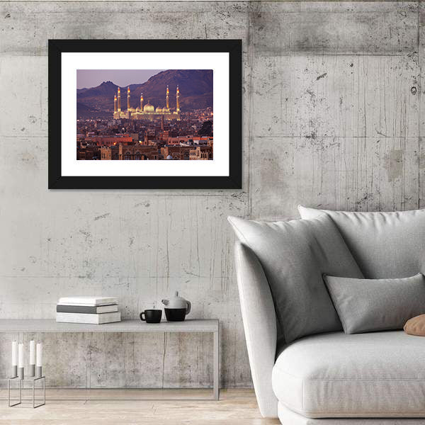 Al Saleh Mosque In Sanaa Yemen Canvas Wall Art