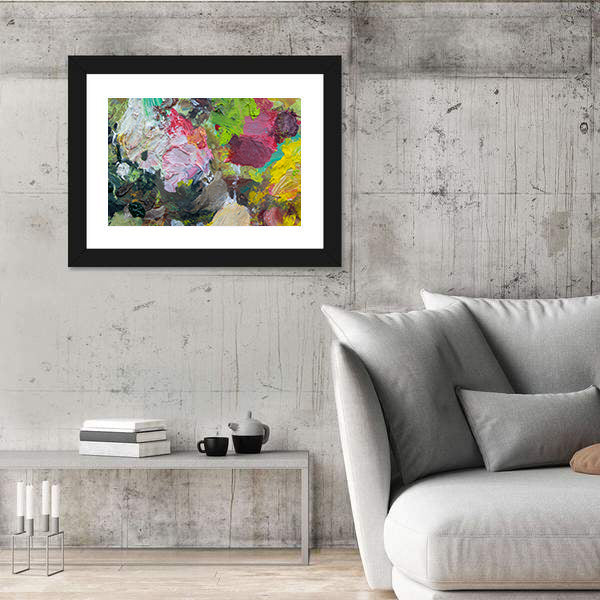 Art Palette Close Up Canvas Wall Art