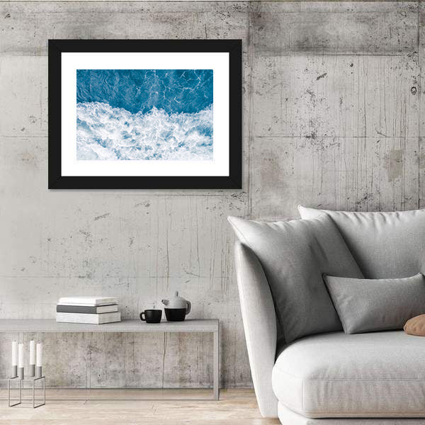 Pale Blue Sea Wave Canvas Wall Art