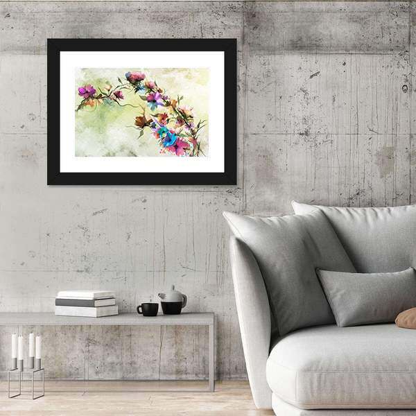 Colorful Abstract Floral Oil Painting Canvas Wall Art