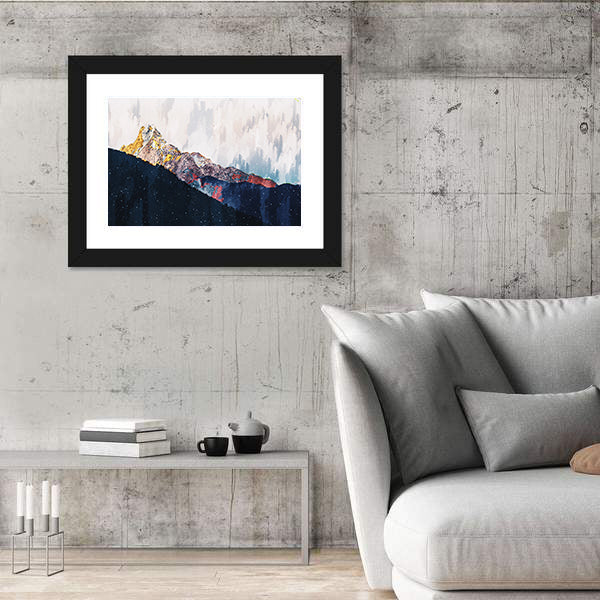 Colorful Abstract Mountain Range Canvas Wall Art