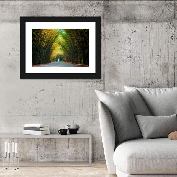 Tunnel Bamboo Trees In Thailand Canvas Wall Art
