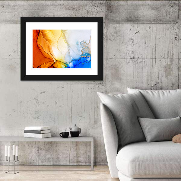 Coral Reef Beach Abstract Canvas Wall Art