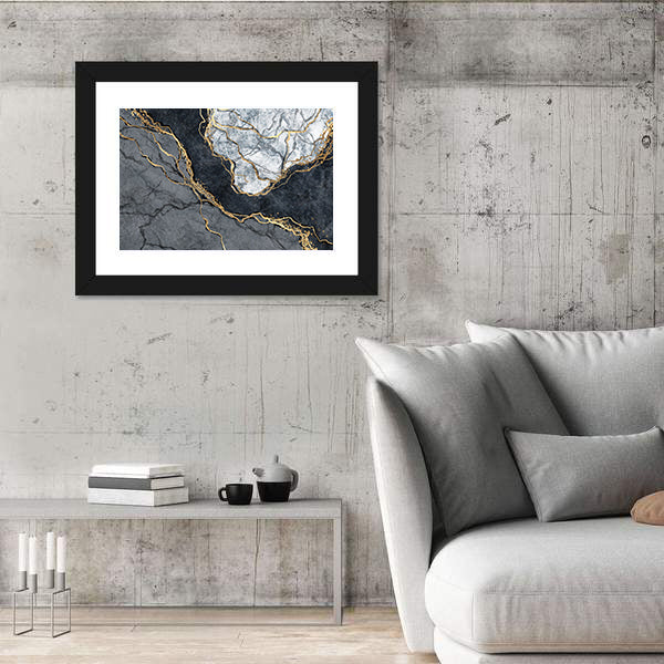 Digital Marbling Illustration Canvas Wall Art