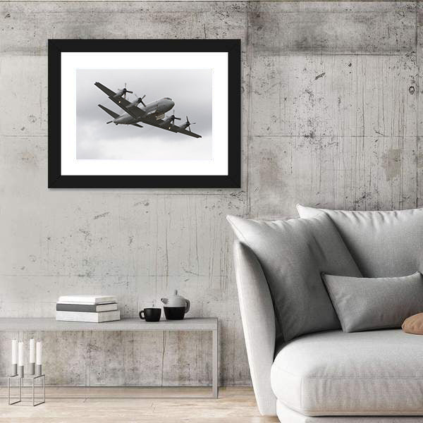 Four-engine Military Surveillance Plane Canvas Wall Art