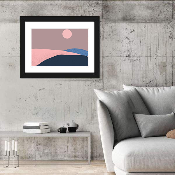 Minimalist Mountain Landscape Canvas Wall Art