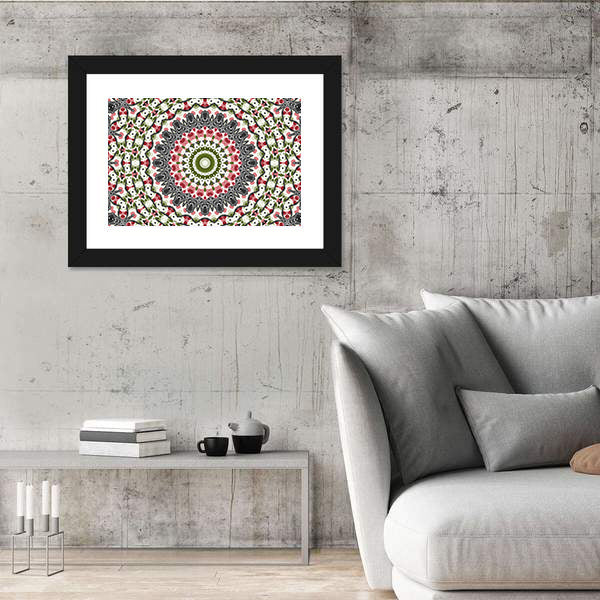 Geometric Mandala Pattern Canvas Wall Art